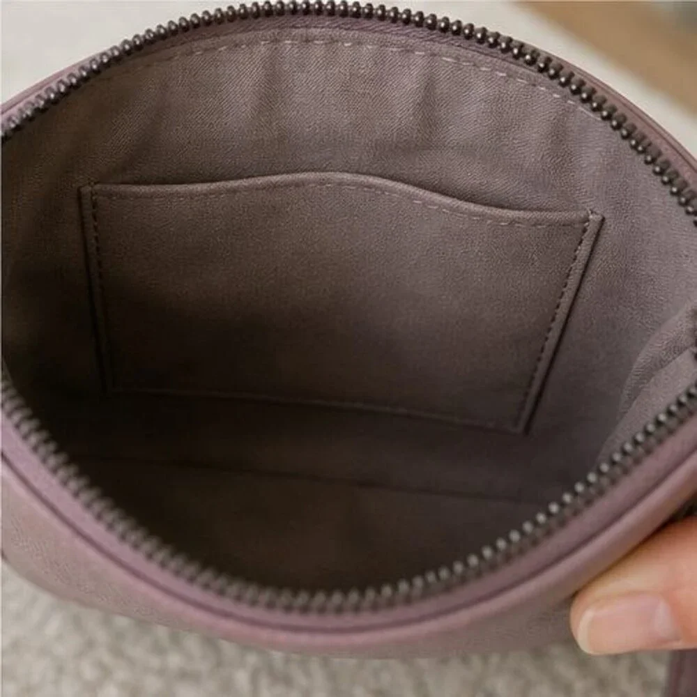 Mauve Faux Leather Bag